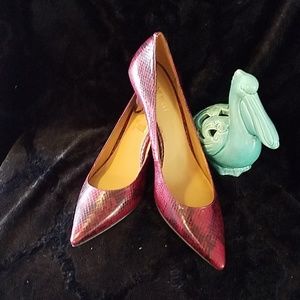 Nine West Faux Snake Skin Heels Size 9